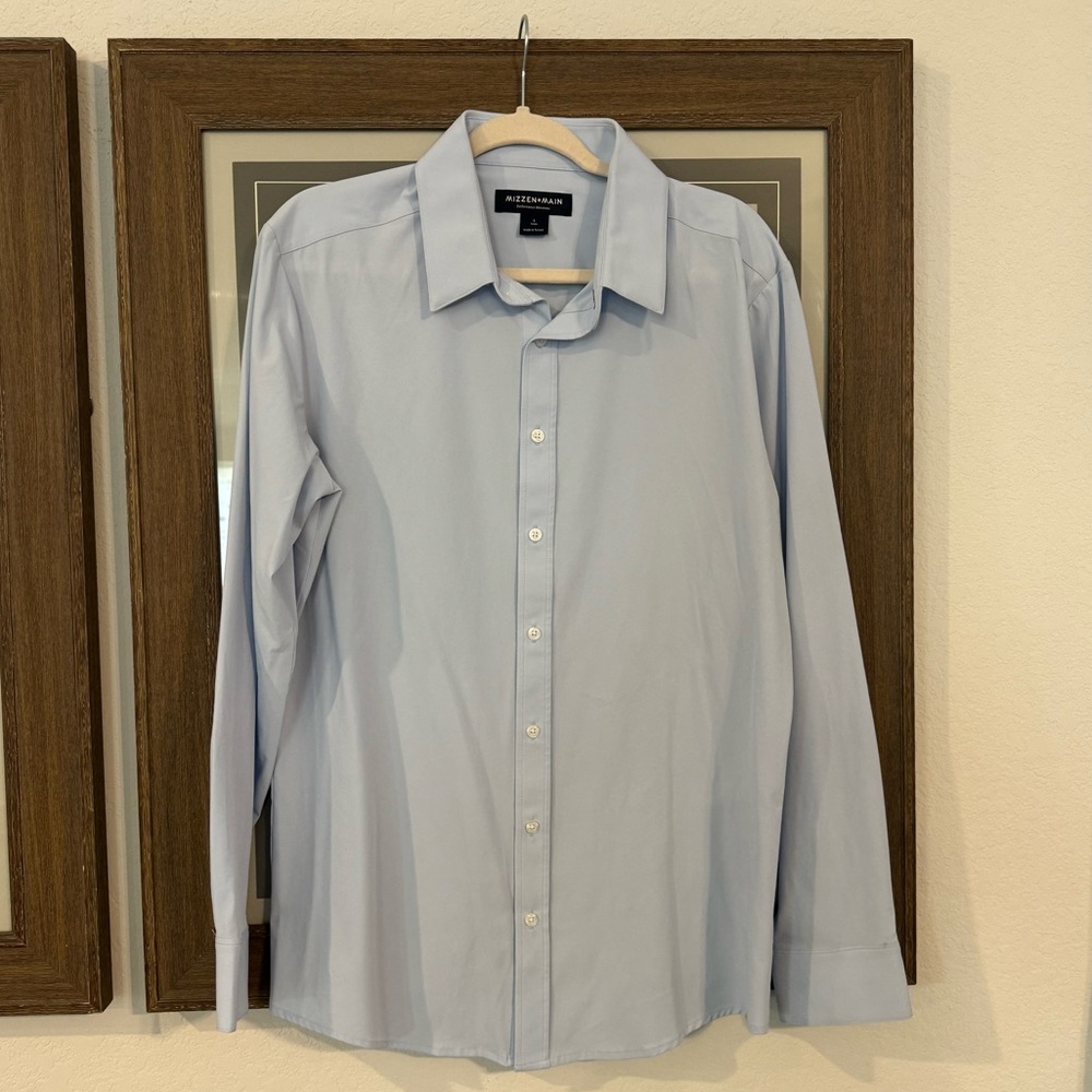 Mizzen+Main blue leeward dress shirt
